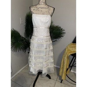 Oc Heart Oc Spaghetti Straps Ivory Short Dress